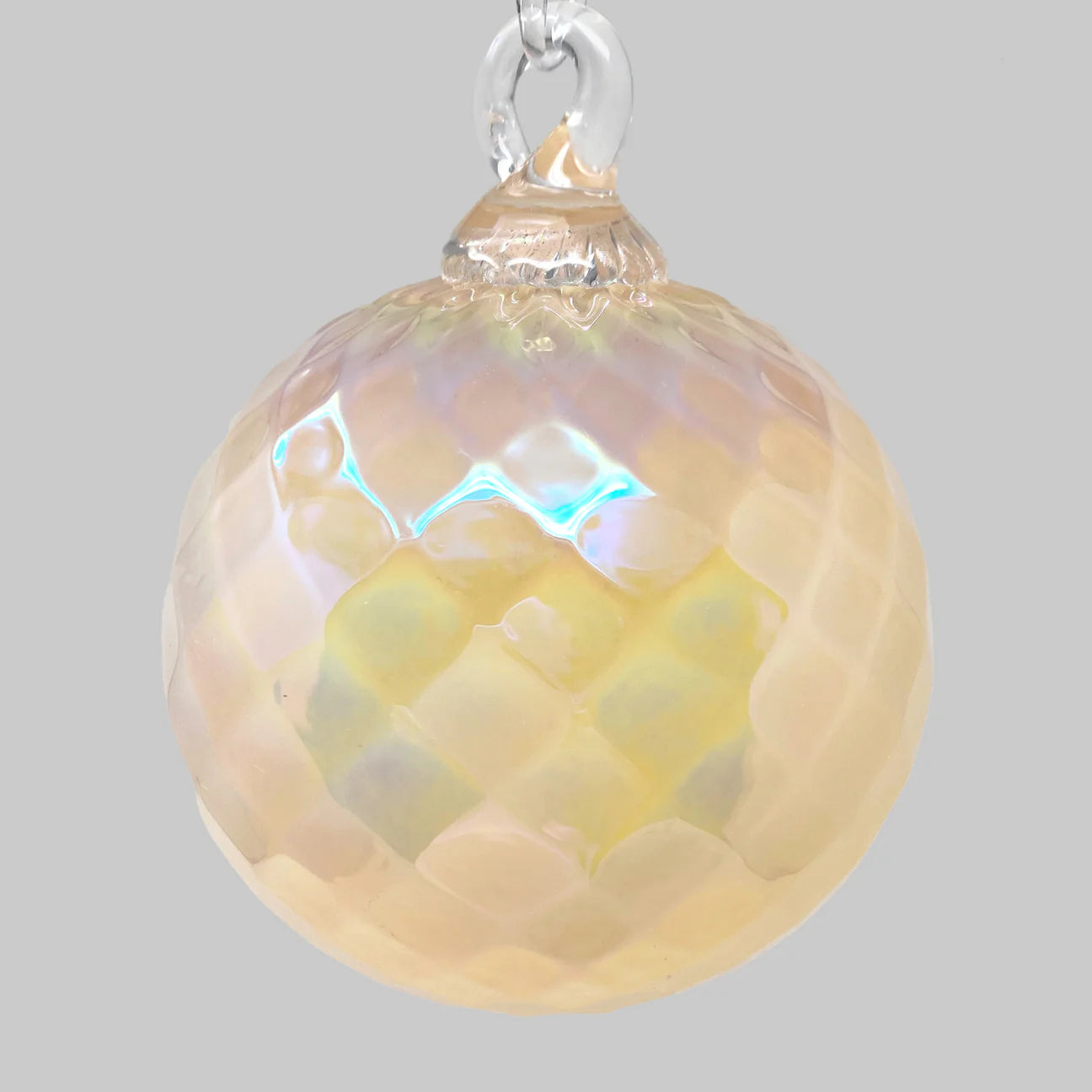 Just Peachy Diamond Ornament by Glass Eye Studio