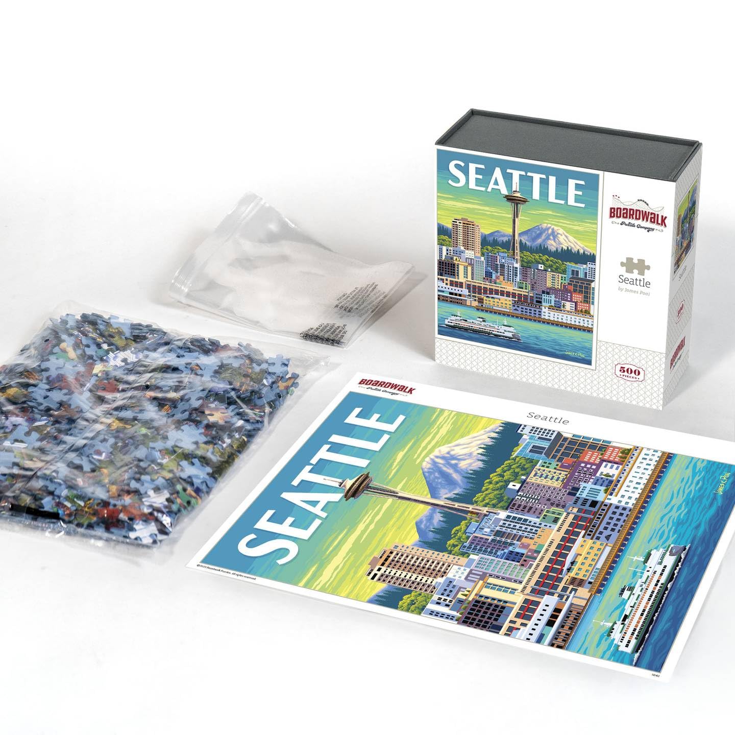 Seattle by Boardwalk - 500 Piece Jigsaw Puzzle