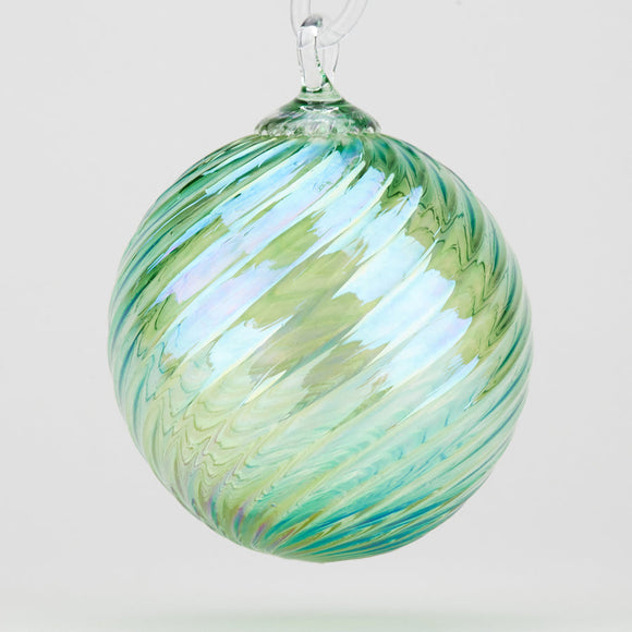 Green Lake Twist Ornament by Glass Eye Studio