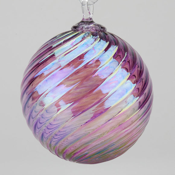 Huckleberry Twist Glass Ornament by Glass Eye Studio