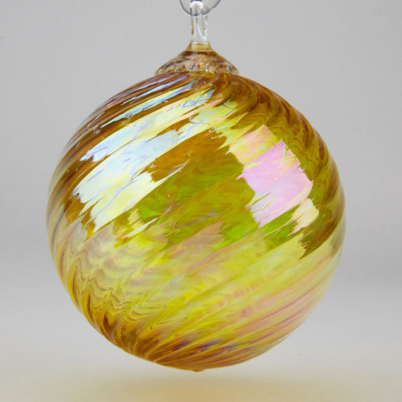 Golden Maple Twist Ornament by Glass Eye Studio