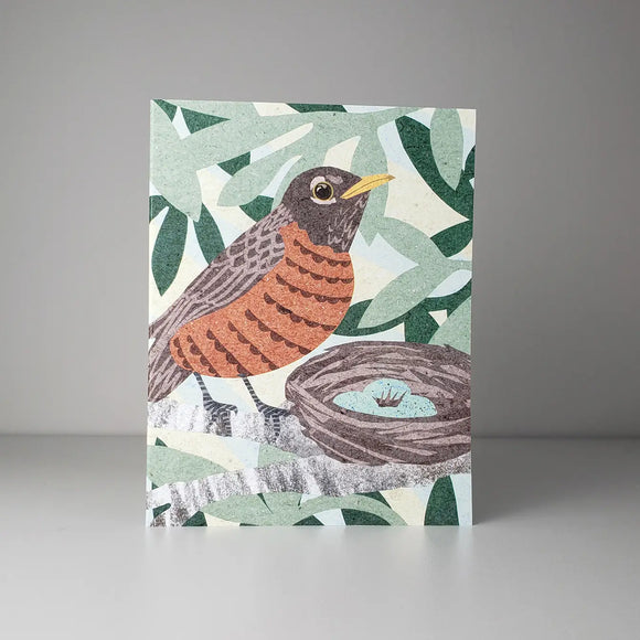 Studio Sardine: American Robin A2 Size Notecards, Blank Greeting Cards