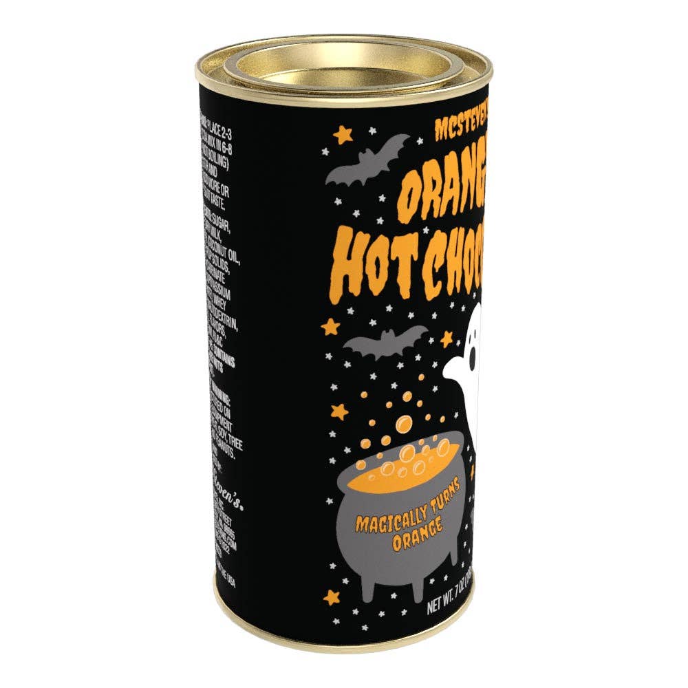 Halloween Ghost Orange Colorful Hot Chocolate (7oz Tins)