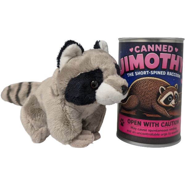 Canned Jimothy the Short Spined Raccoon Seattle Viral Hit: Pop Top Lid