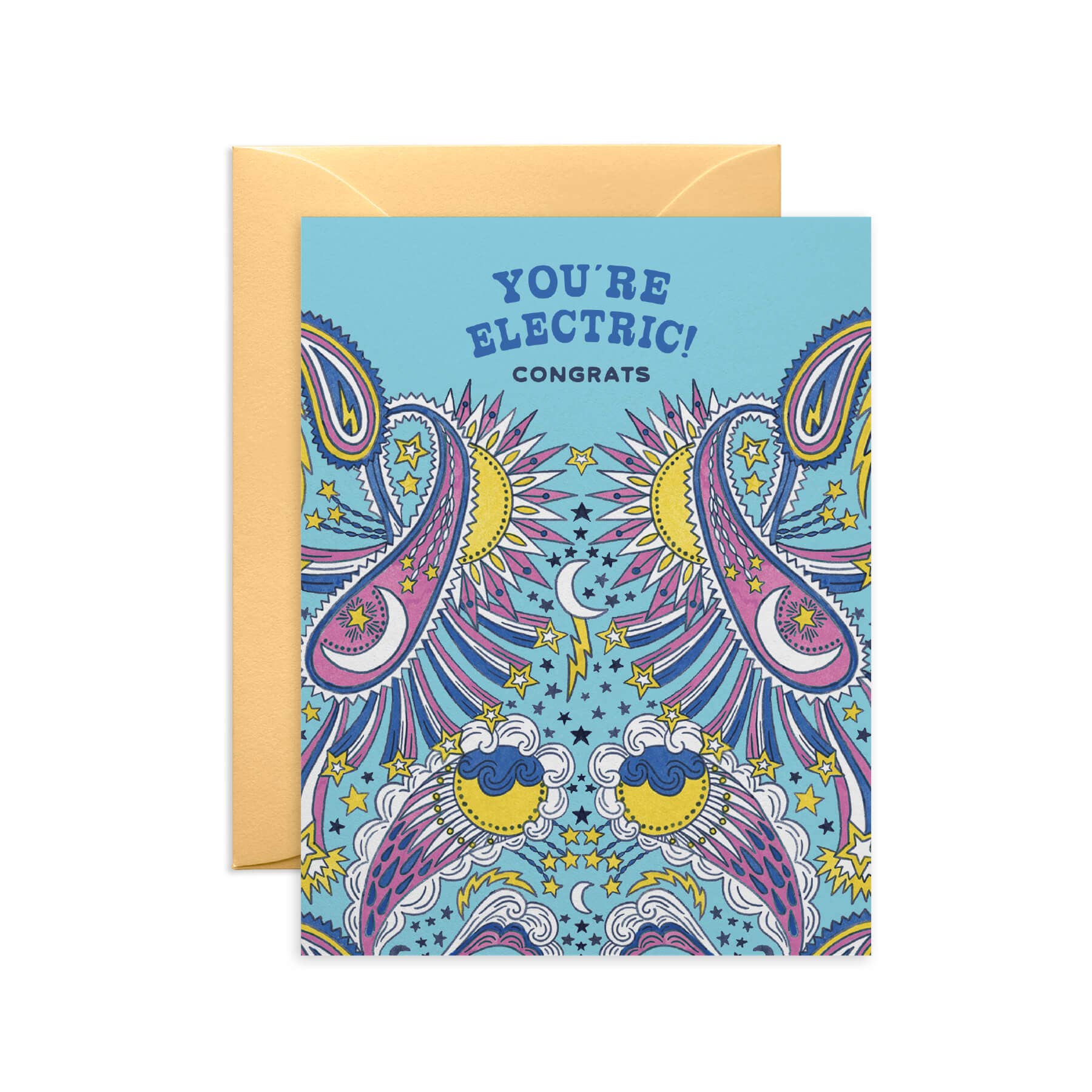 Celestial Paisley Congrats Card