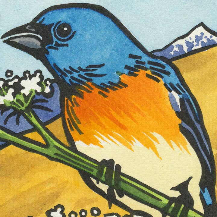 Lazuli Bunting Card: Individual