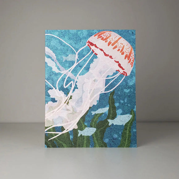 Studio Sardine: Compass Jellyfish A2 Size Notecards, Blank Greeting Cards