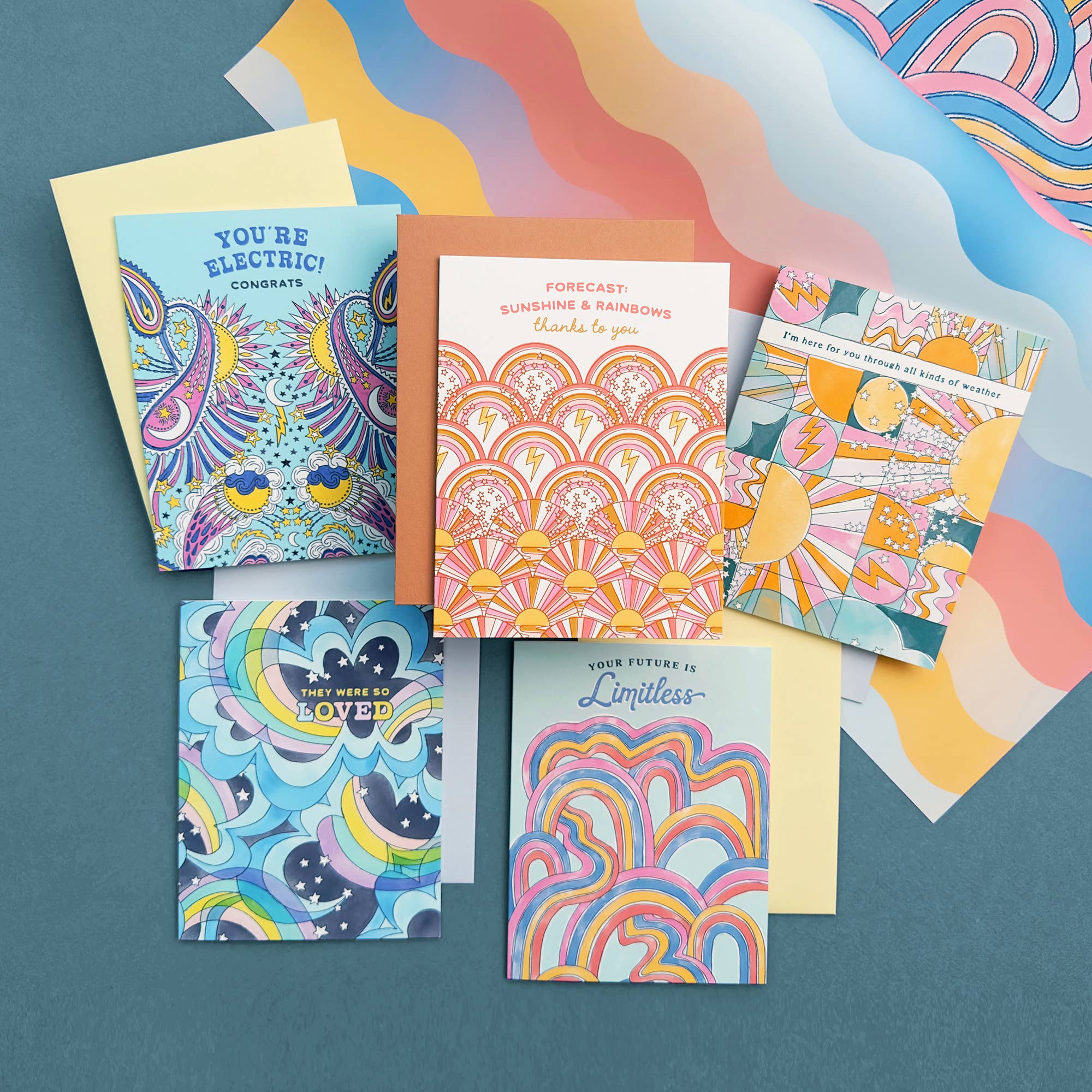 Sunshine and Rainbows Thank You Card