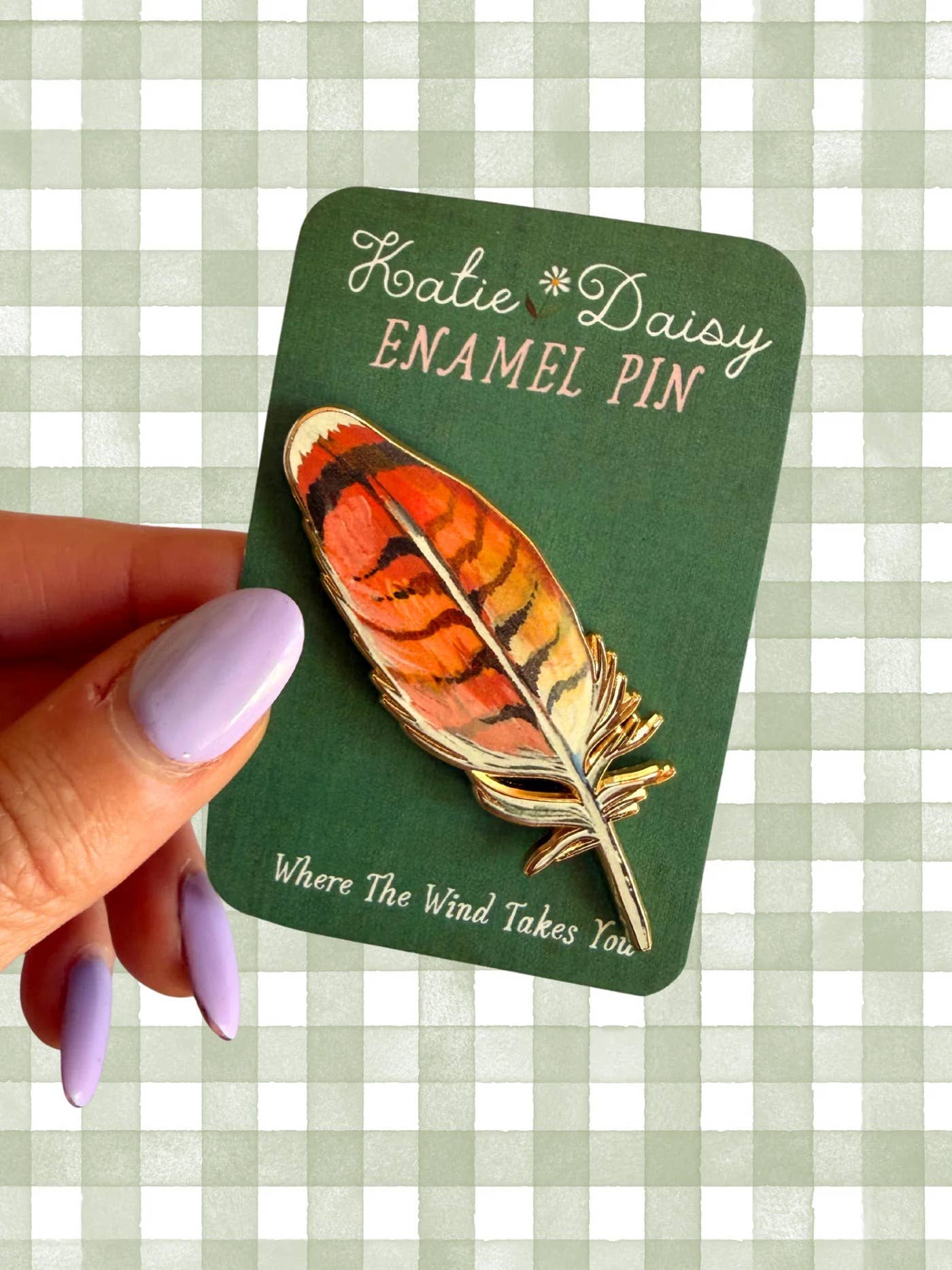 Feather Enamel Pin