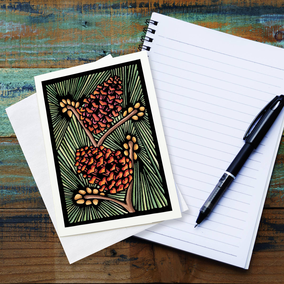 Greeting Card Pine Cones