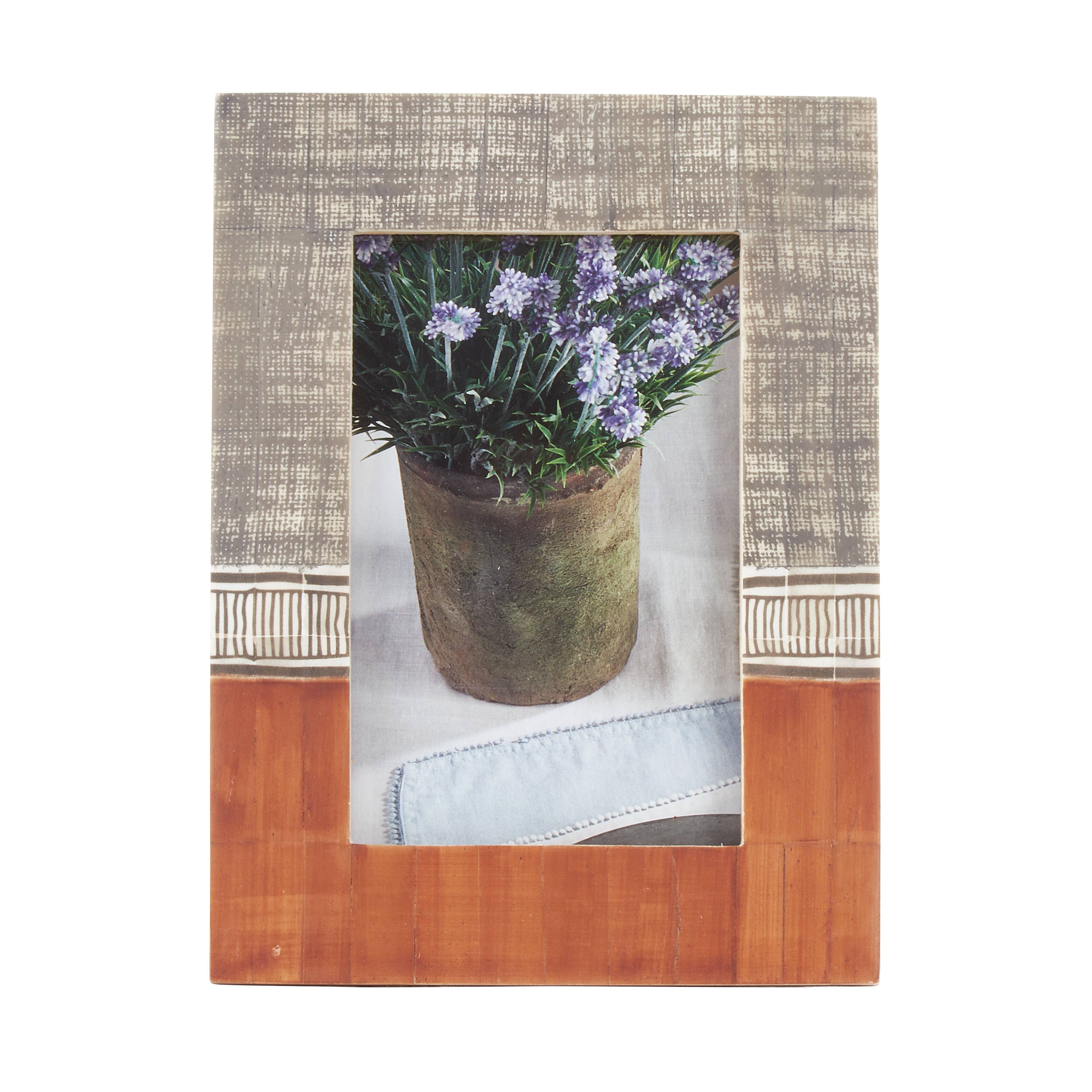 Two-Tone Bone Frame: Multi / 4"x6"