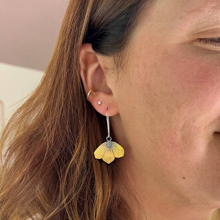 Handmade Floral Aster Earrings