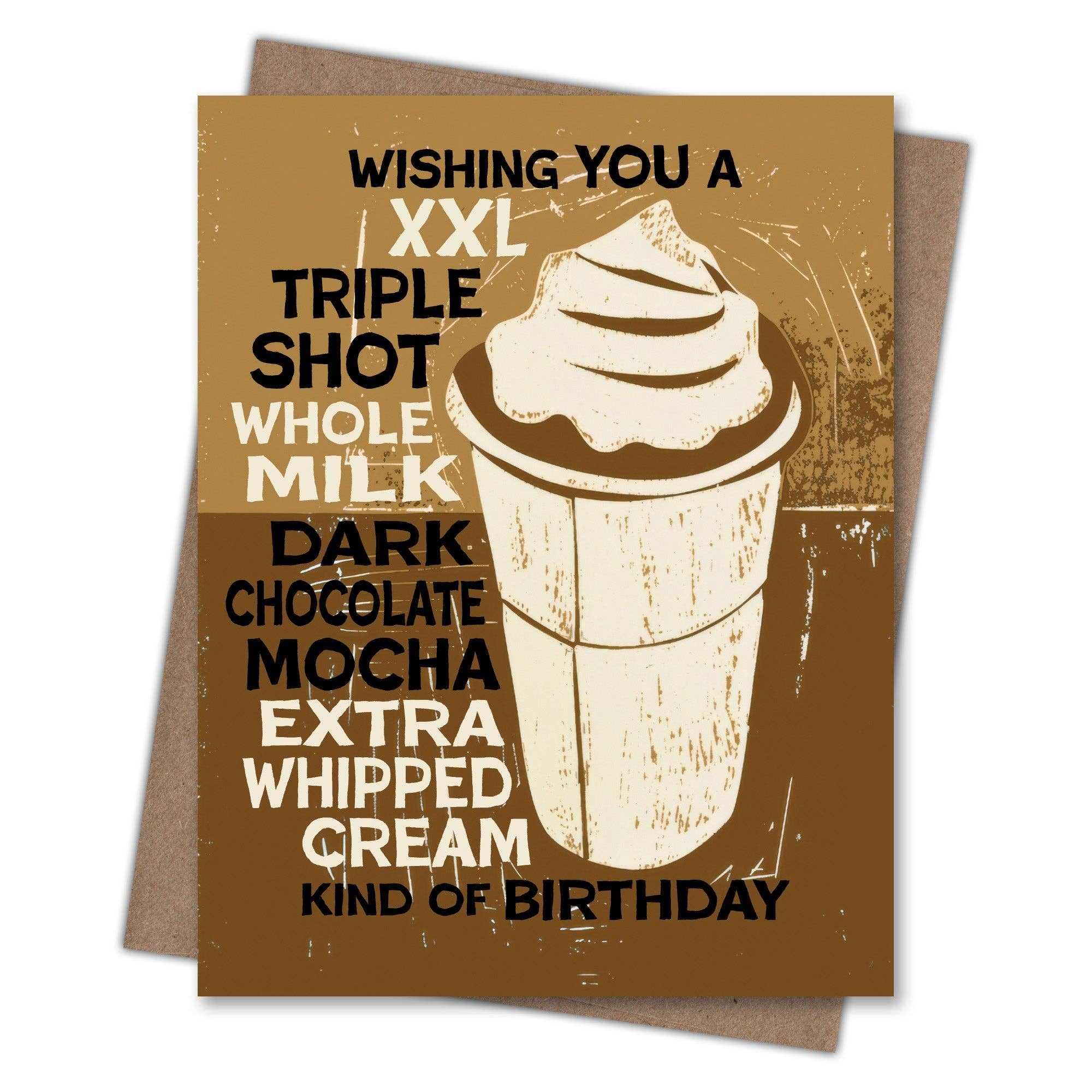 Mocha Birthday Card