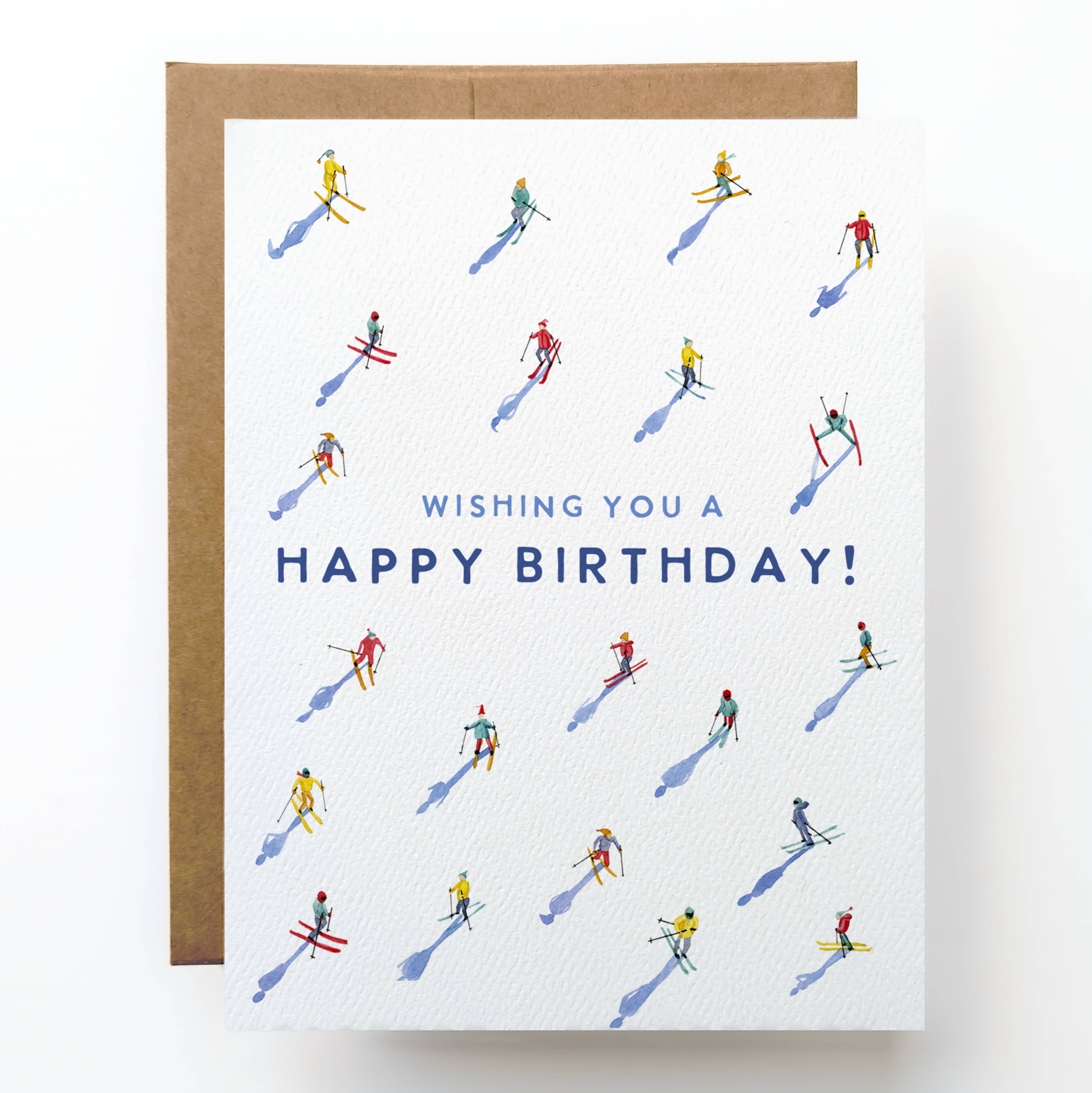 Skiing Birthday Card | Winter Happy Birthday Card for Skier: Single Card