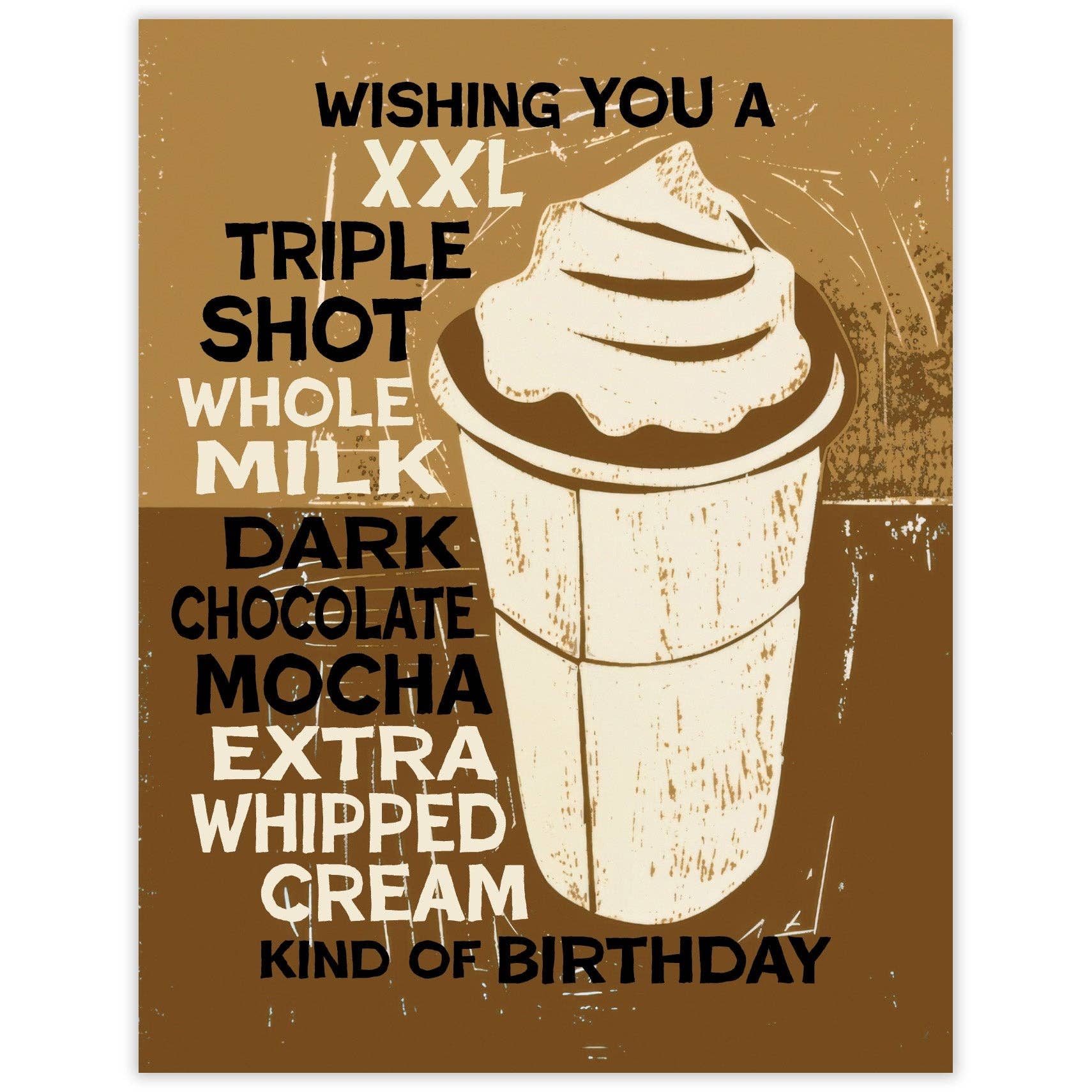 Mocha Birthday Card