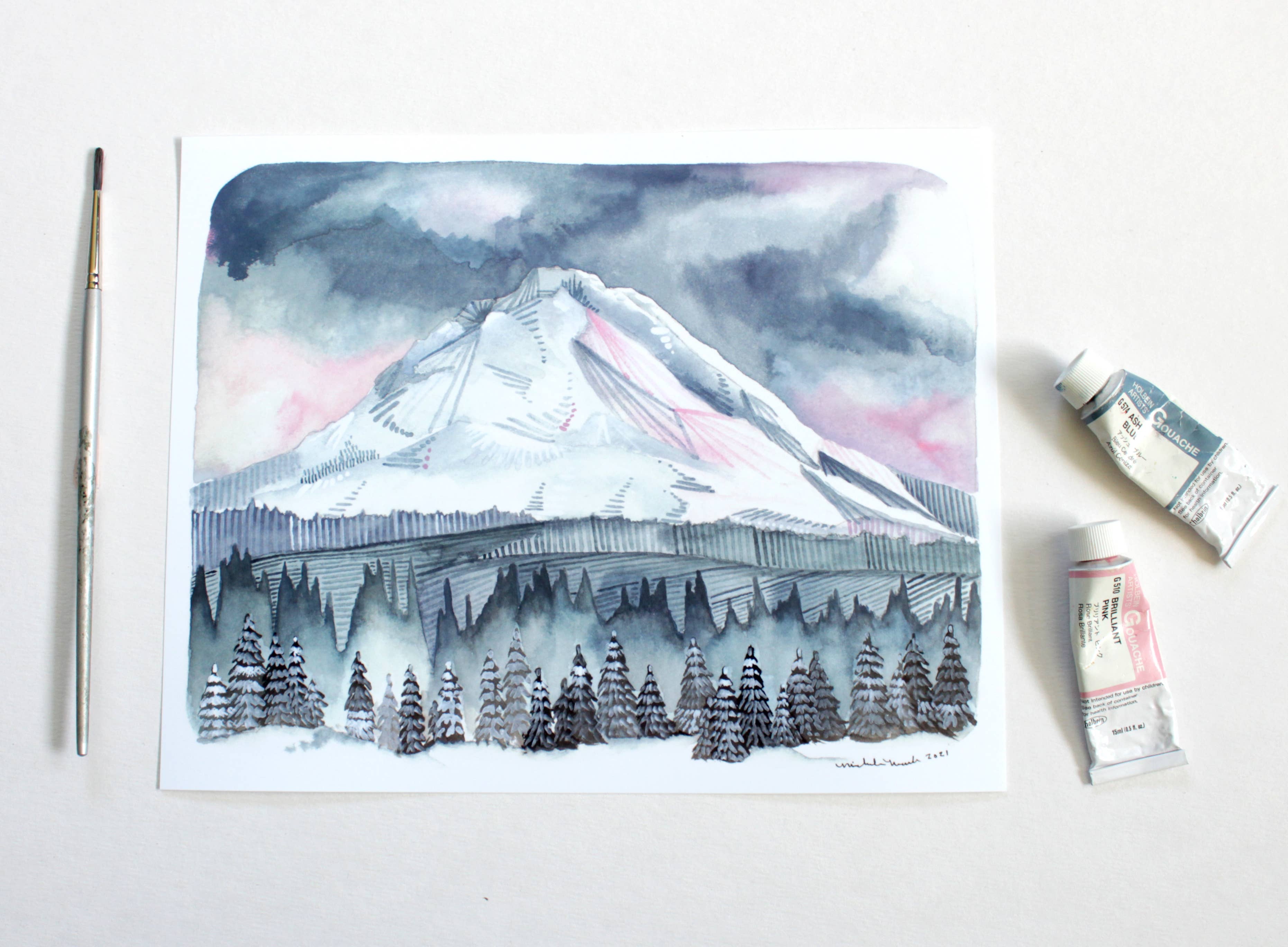 8x10" Mt Hood Art Print