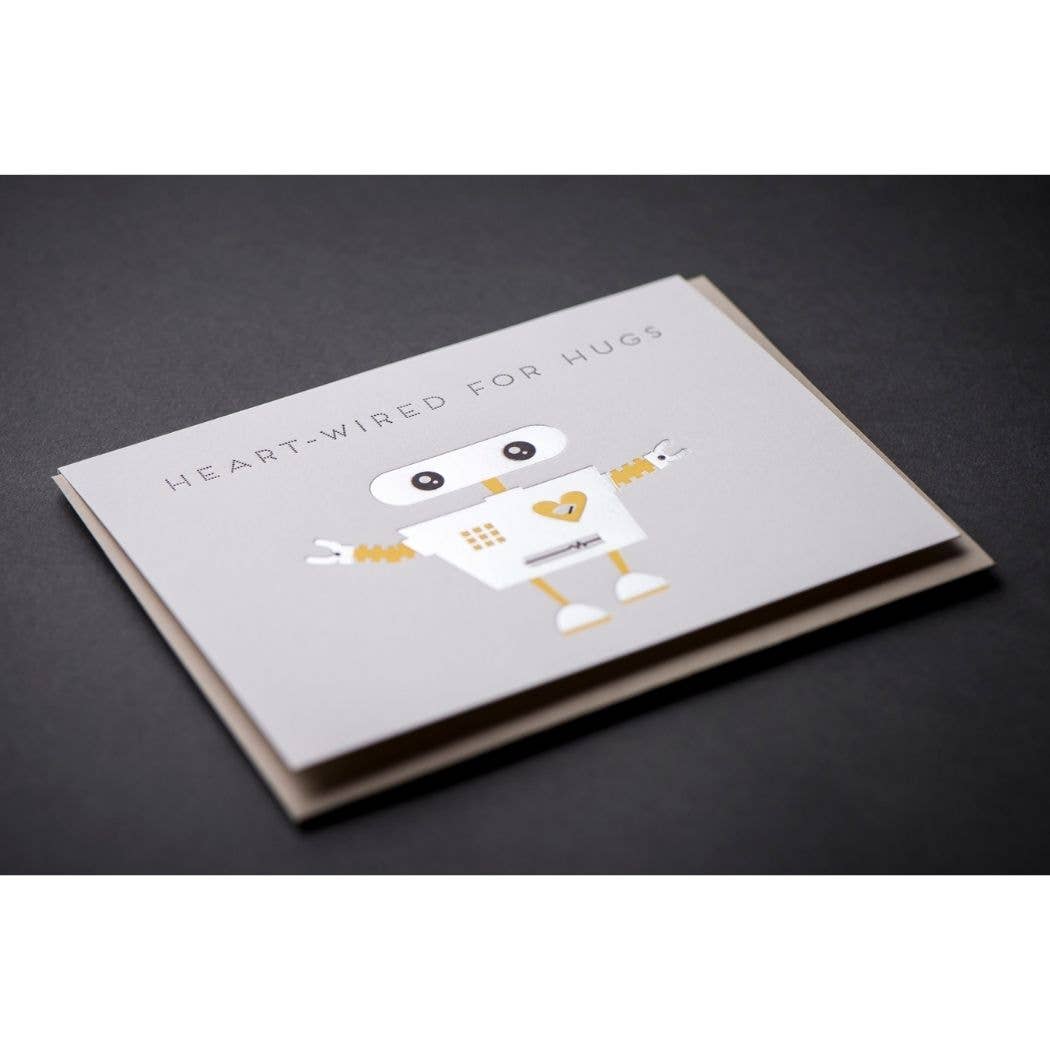 Robot Hug Modern Card