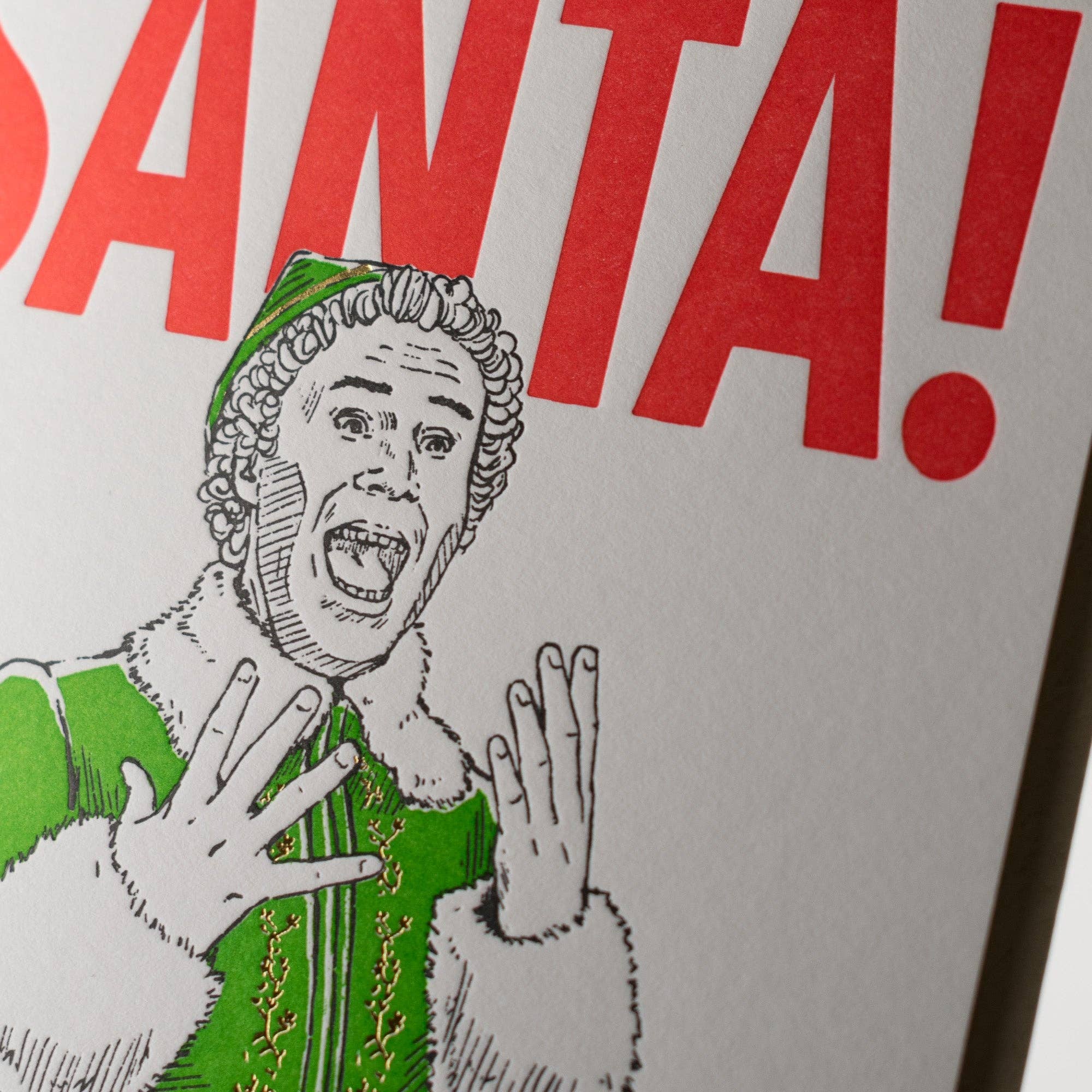 Card: SANTA! Greeting Card: Single Card