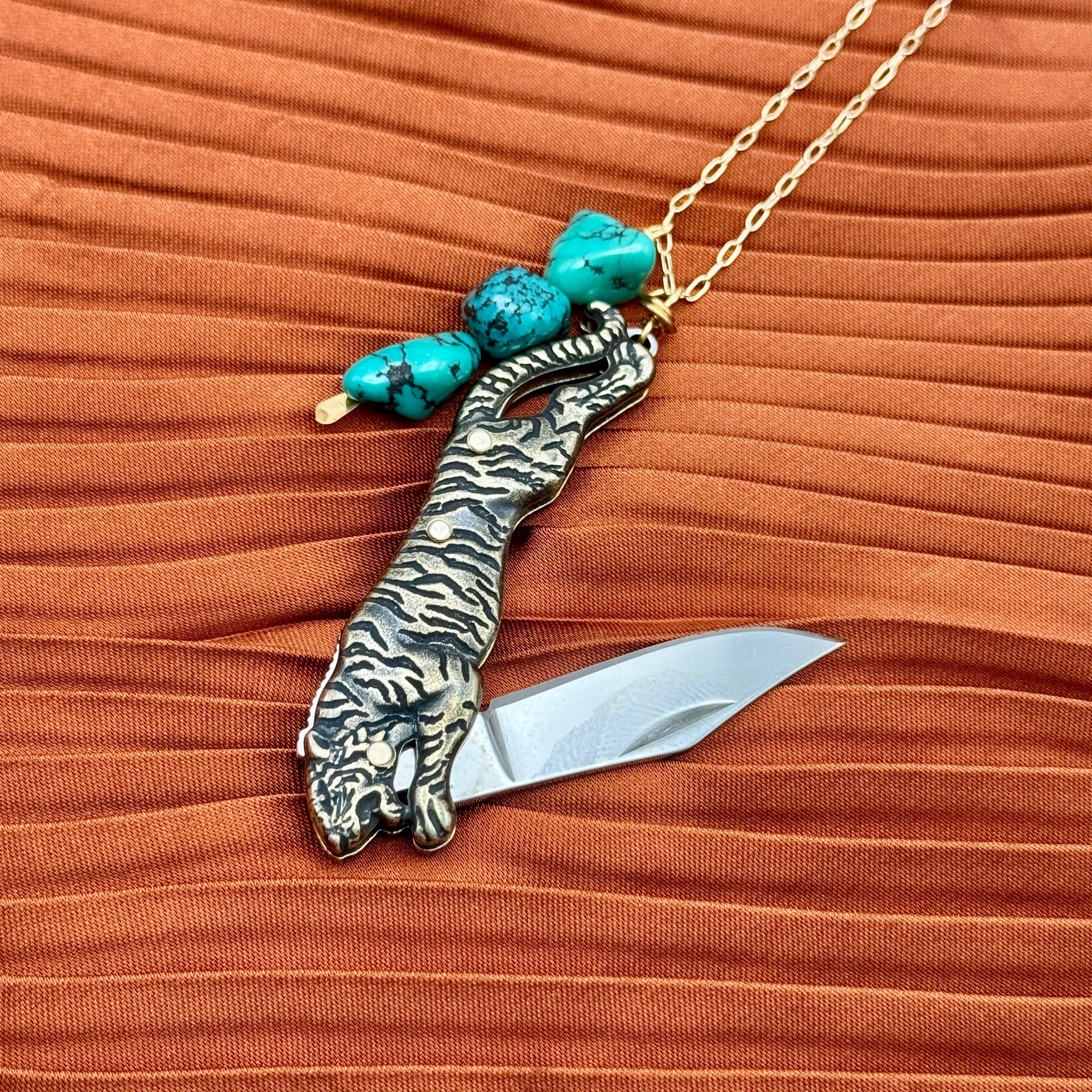 Handmade Untamed Necklace: 30" / Gold
