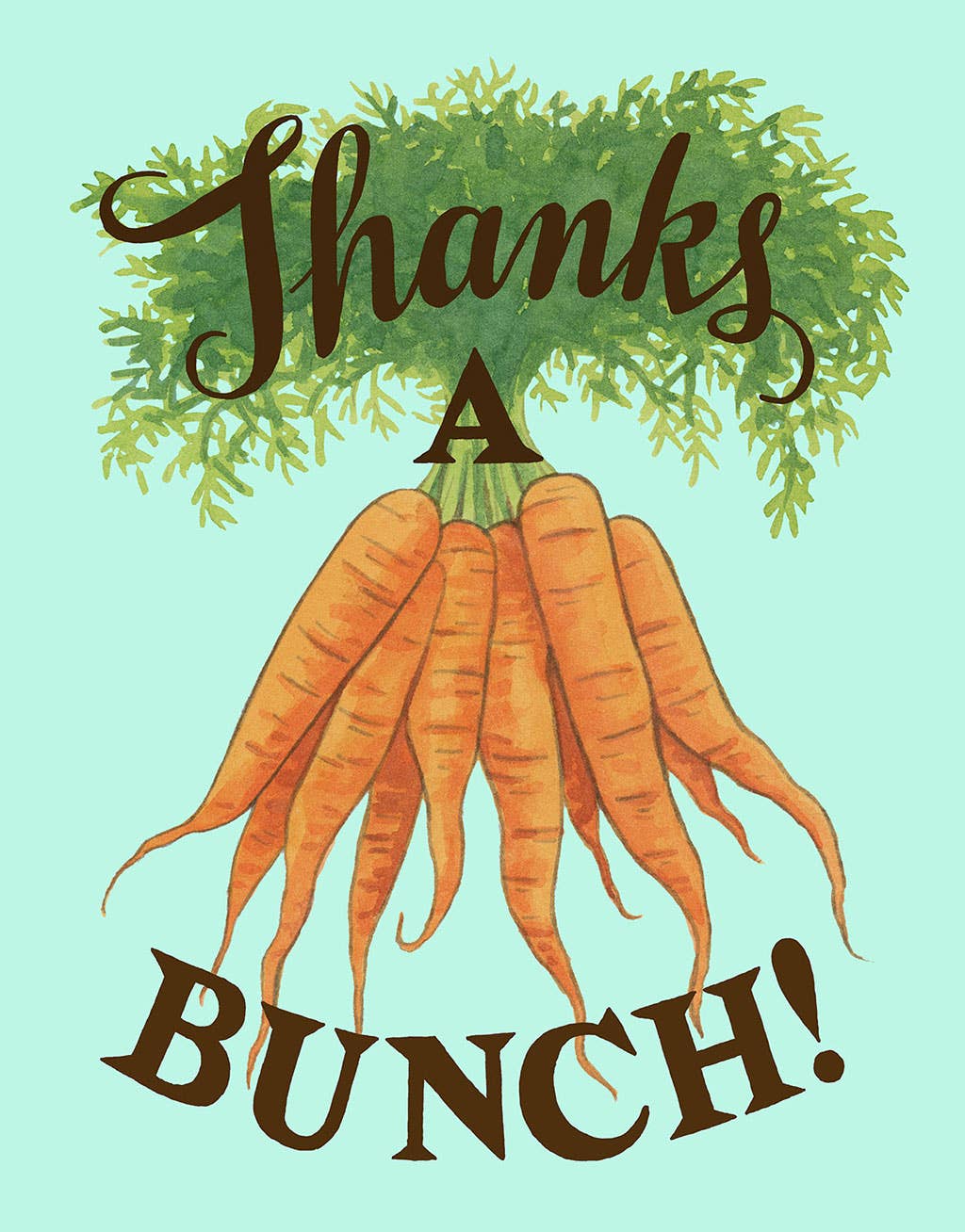 Carrots Thank You Card: Individual Card