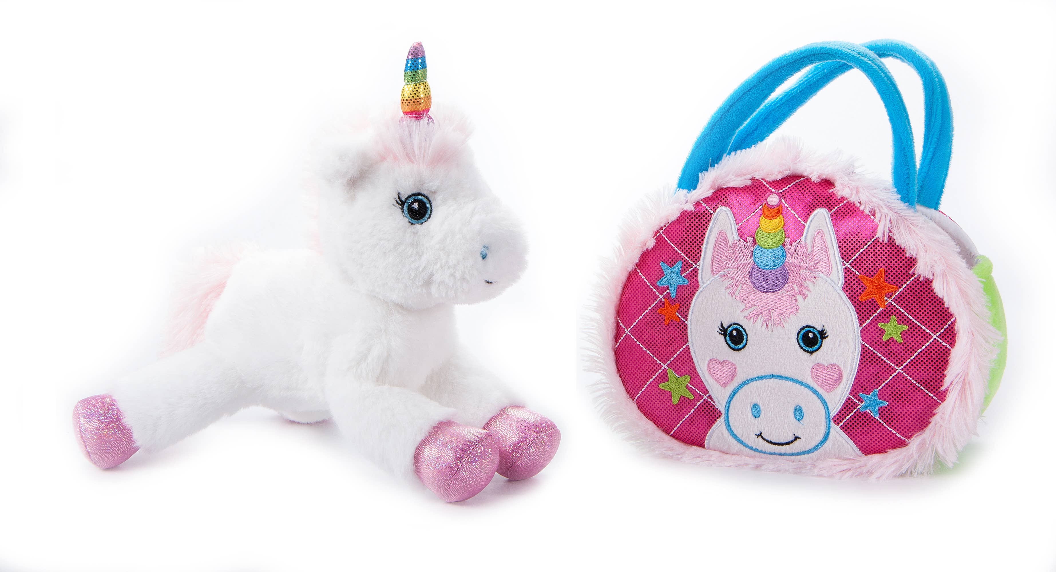 Plush Animal Set with Purse -  Unicorn Mythical/Fantasy