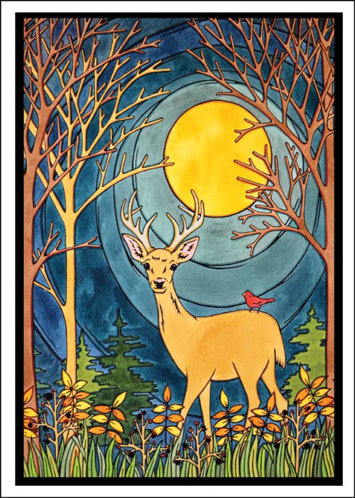 Greeting Card Deer in the Woods