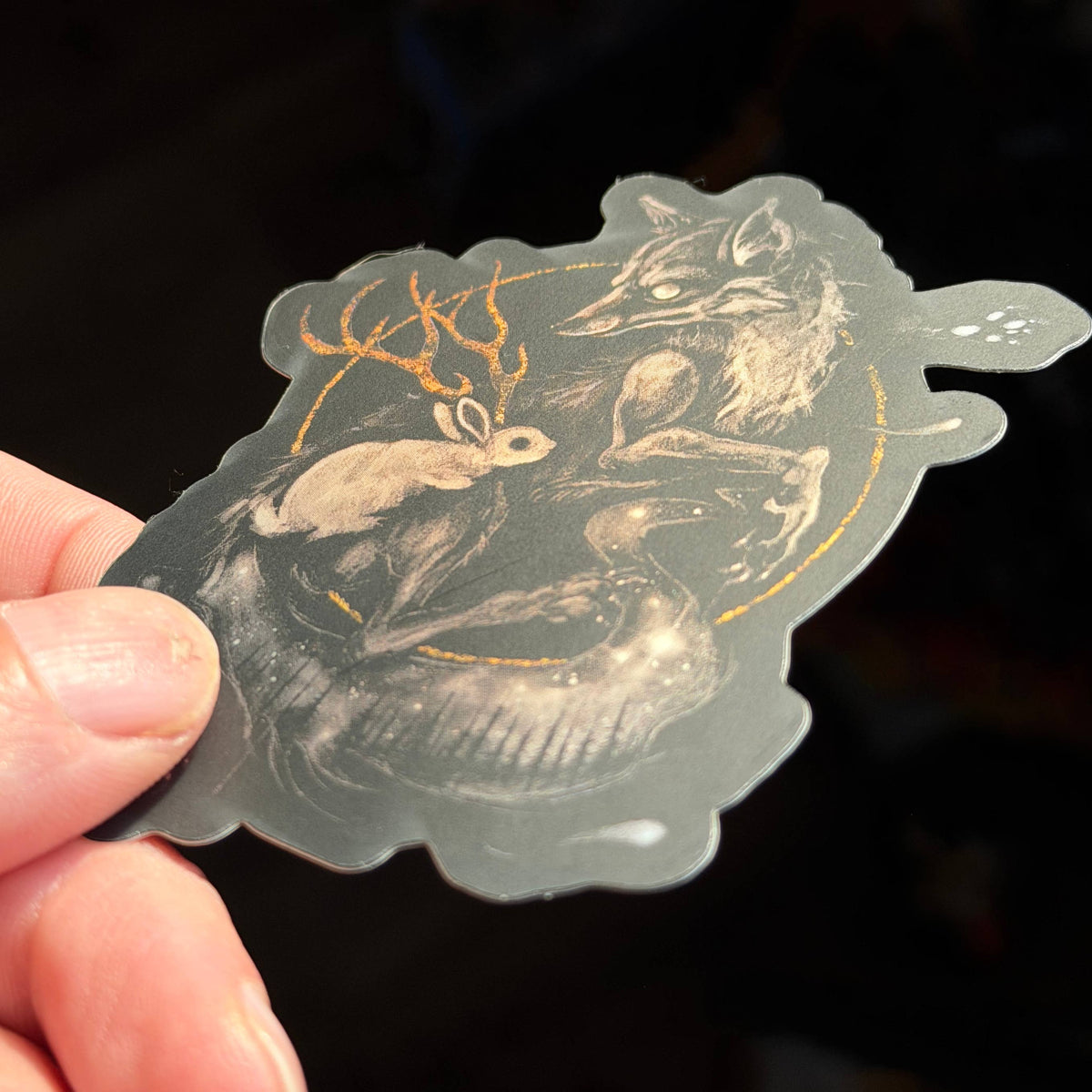 Fox + Jackalope Sticker