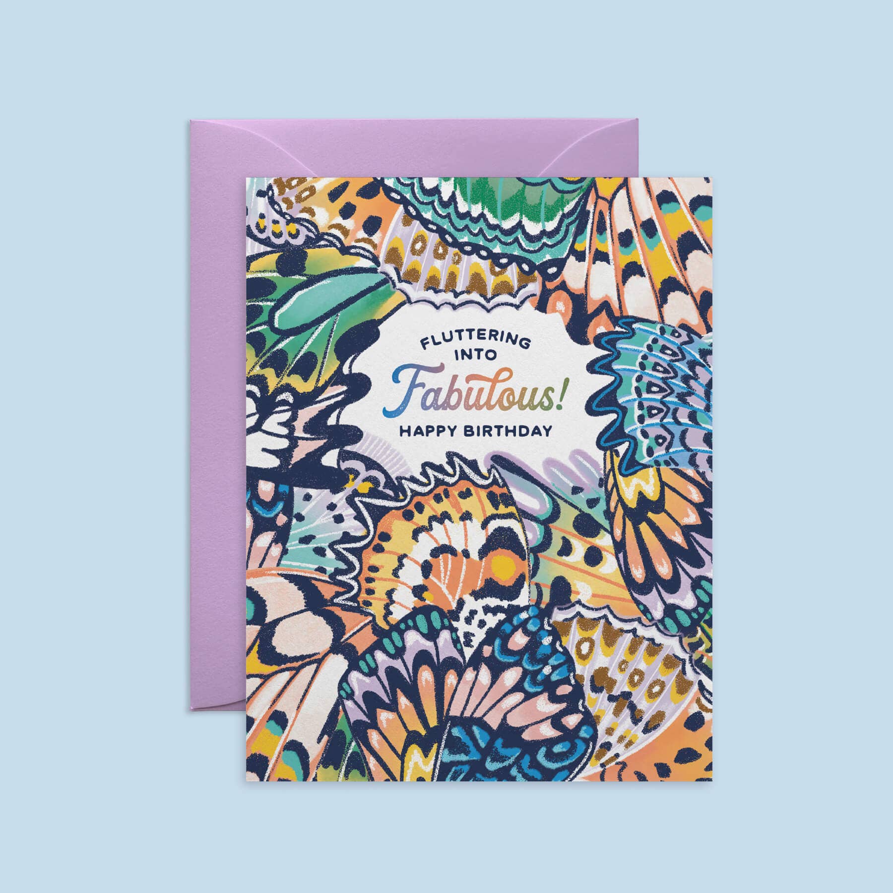 Fluttering Wings Birthday Card