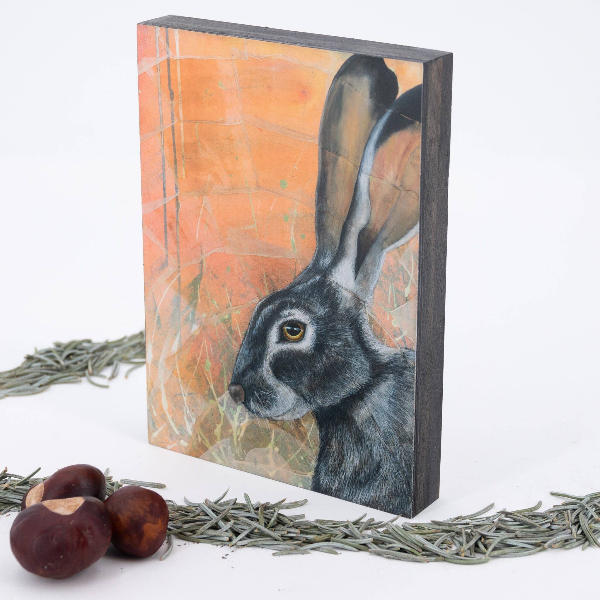 Jack Rabbit Wood Panel Giclée Print