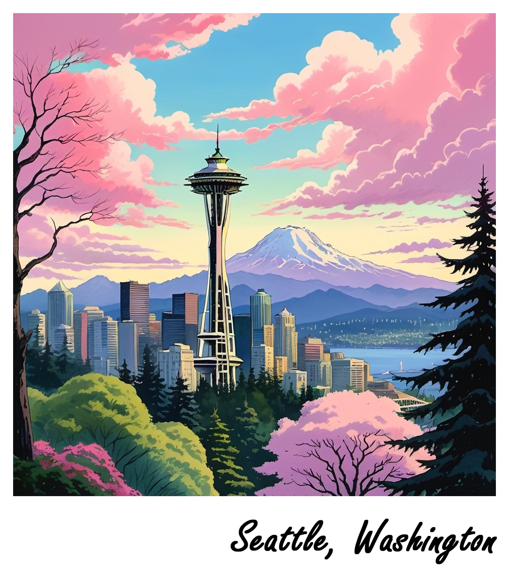 Space Needle - Holographic Sticker