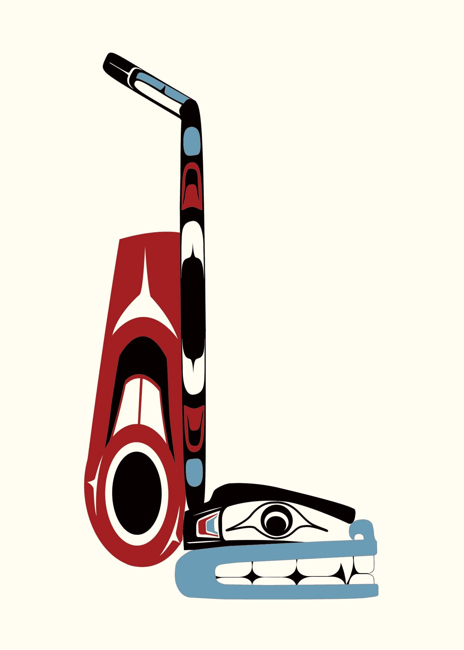 PNW Native American Vacuum Cleaner "5x7" Letterpress Print