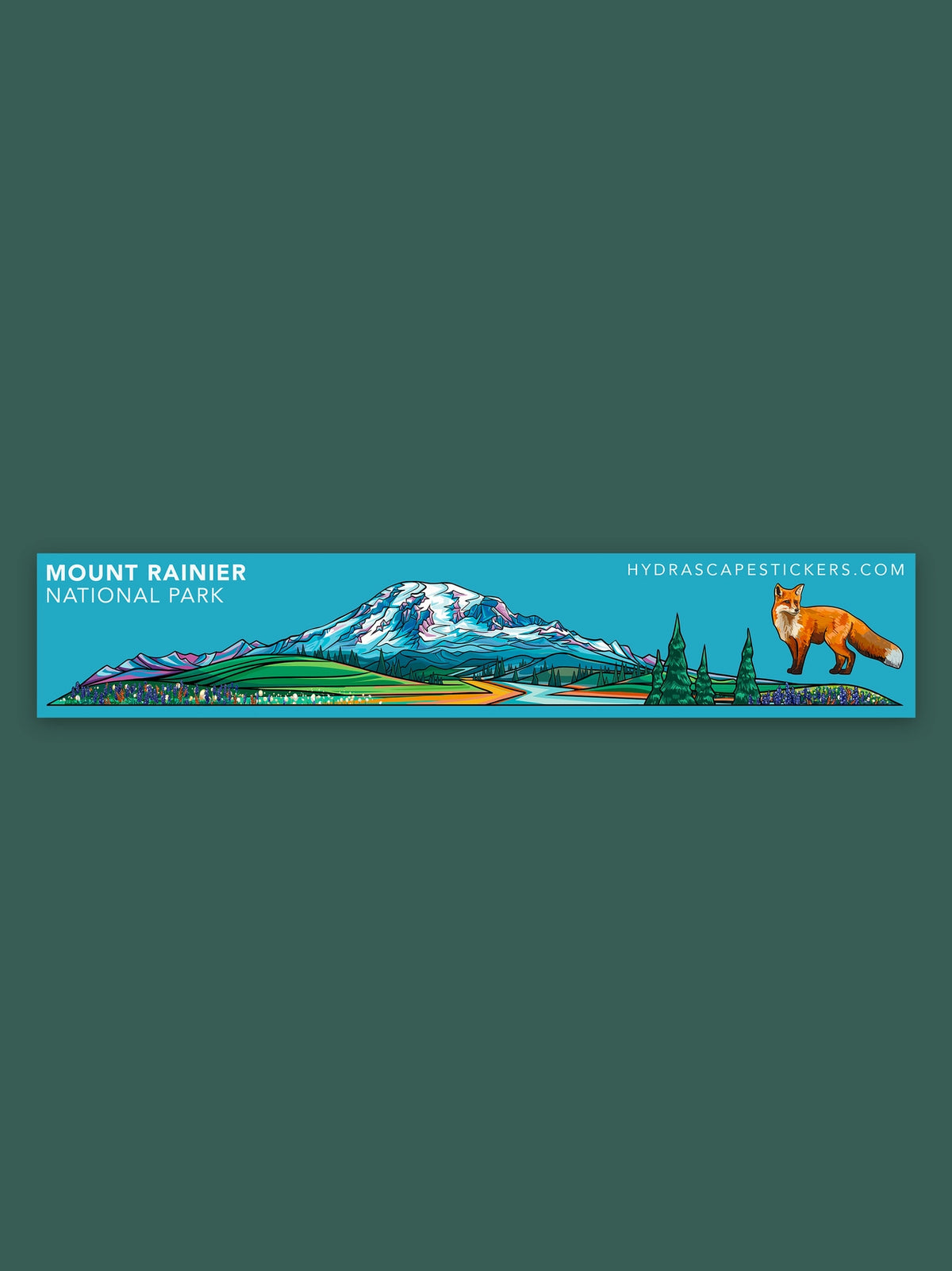 Mount Rainier National Park Miniscape Sticker