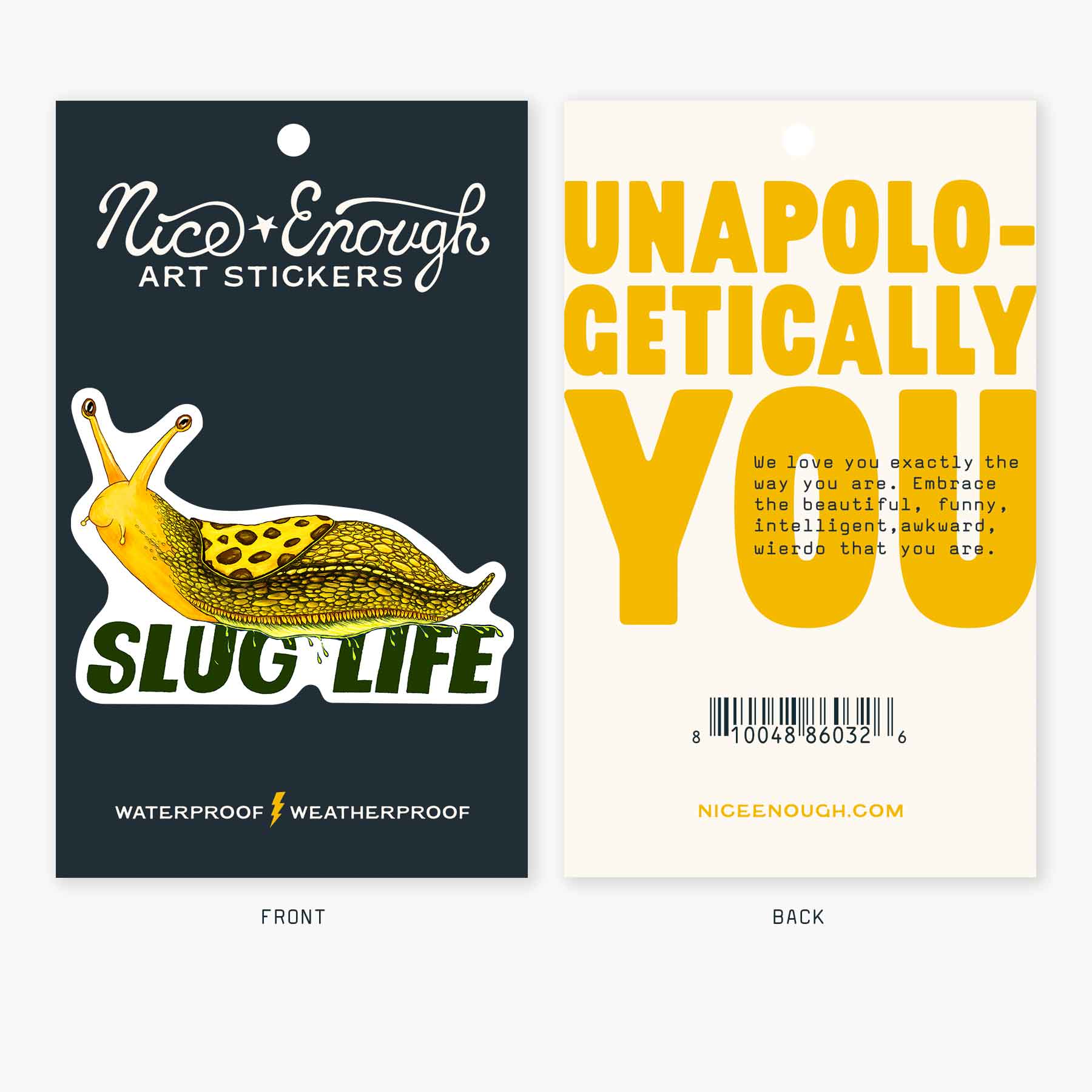 Banana Slug - 3" Art Sticker: No Barcode