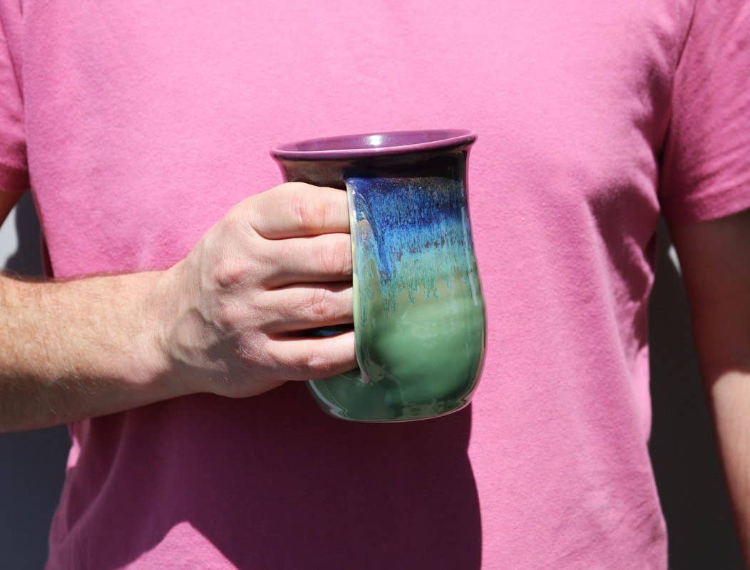The Original Handwarmer Mug: Grasslands / Left Hand