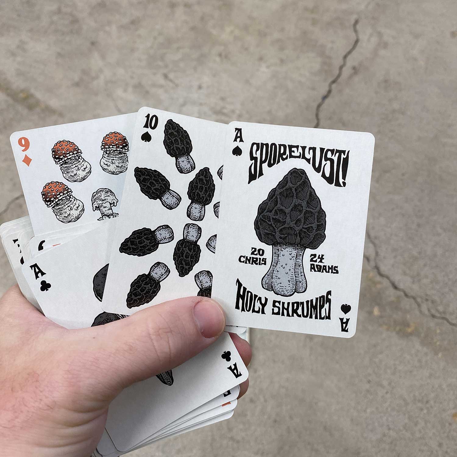 Holy Shrump! Mushroom Playing Cards: SINGLE DECK