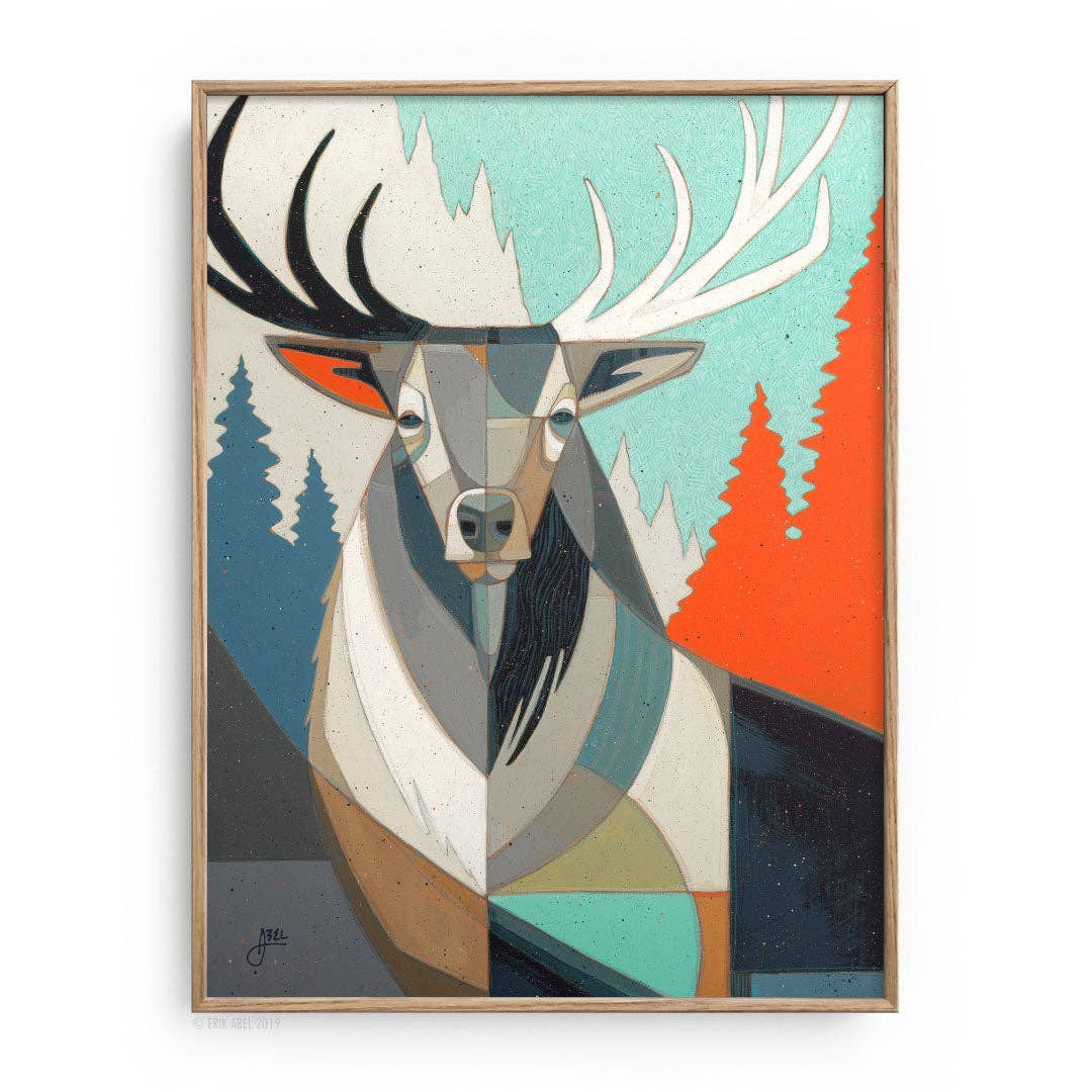 Wapiti - WHLSL Print: Unframed / 9x12 / Bamboo Paper