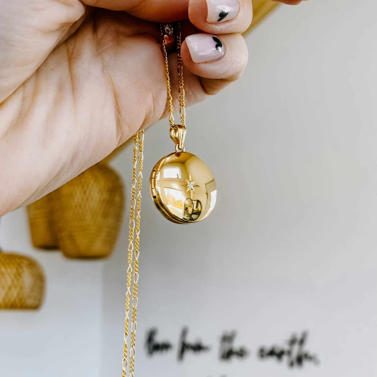 Treasure Island Locket Necklace: 14k Gold Fill
