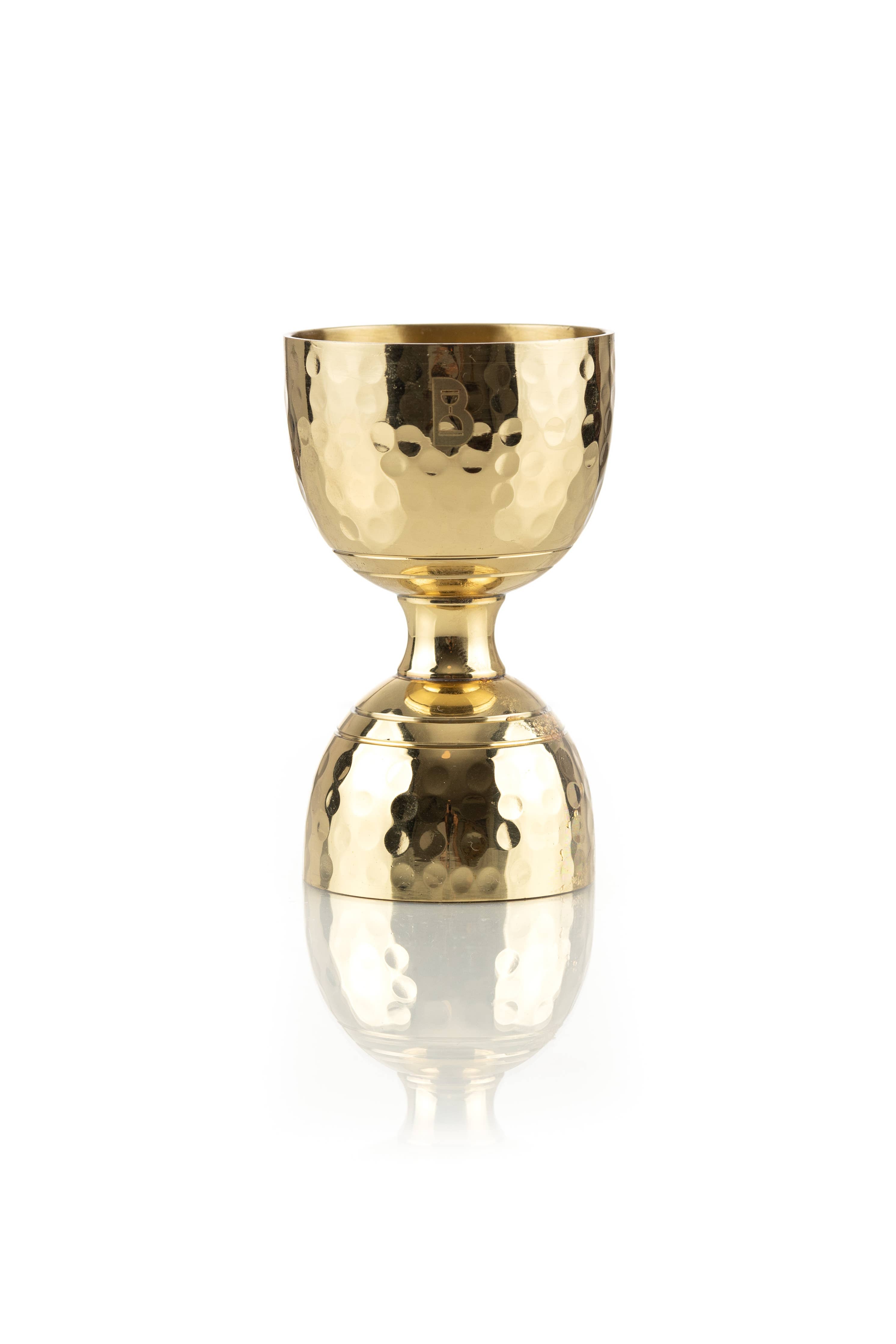 Hammered Bell Jiggers: 100% Brass