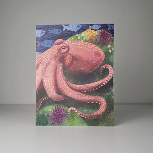Studio Sardine:Great Pacific Octopus A2 Size Notecards, Blank Greeting Card