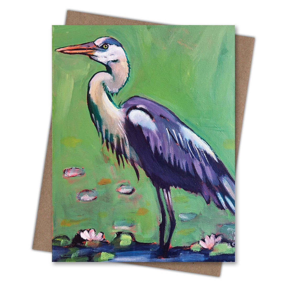 Great Blue Heron Blank Notecard