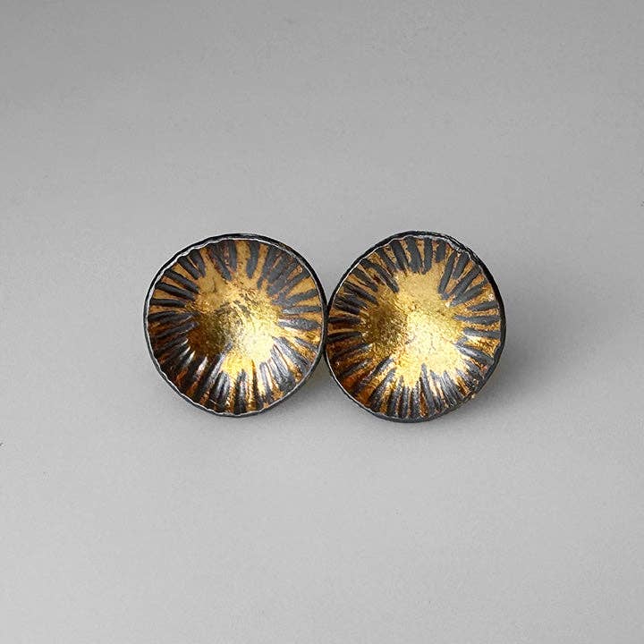 Rustic Gold Spark Studs
