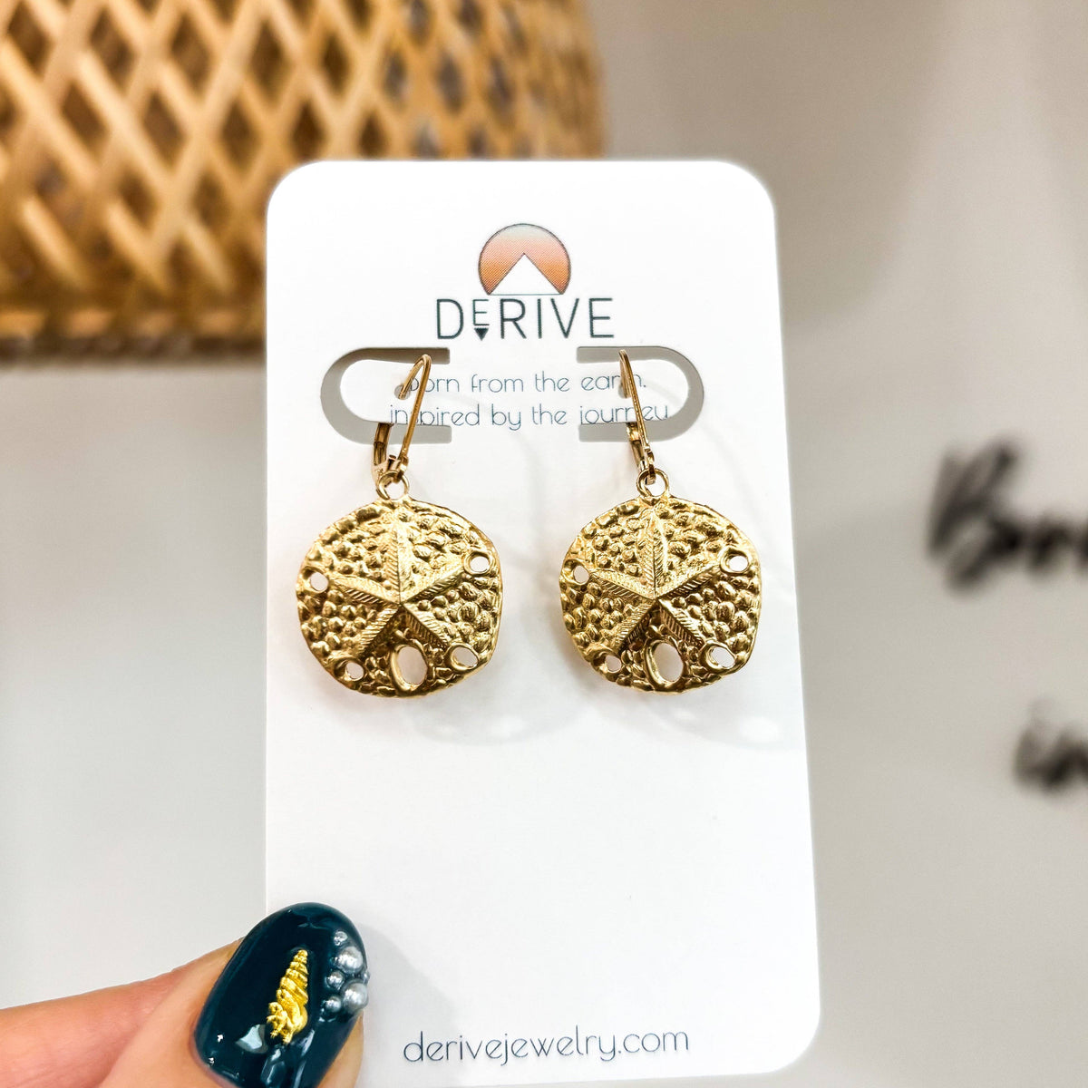 Beachcomers Sand Dollar Earrings: 14k Gold Fill