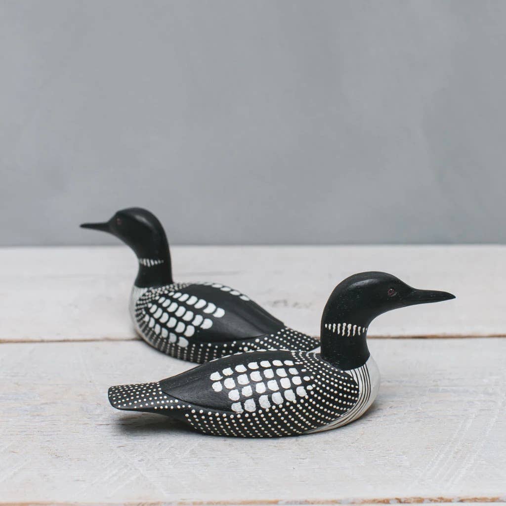 Loon - Small  - 7"L  -Carved Wooden Ornament