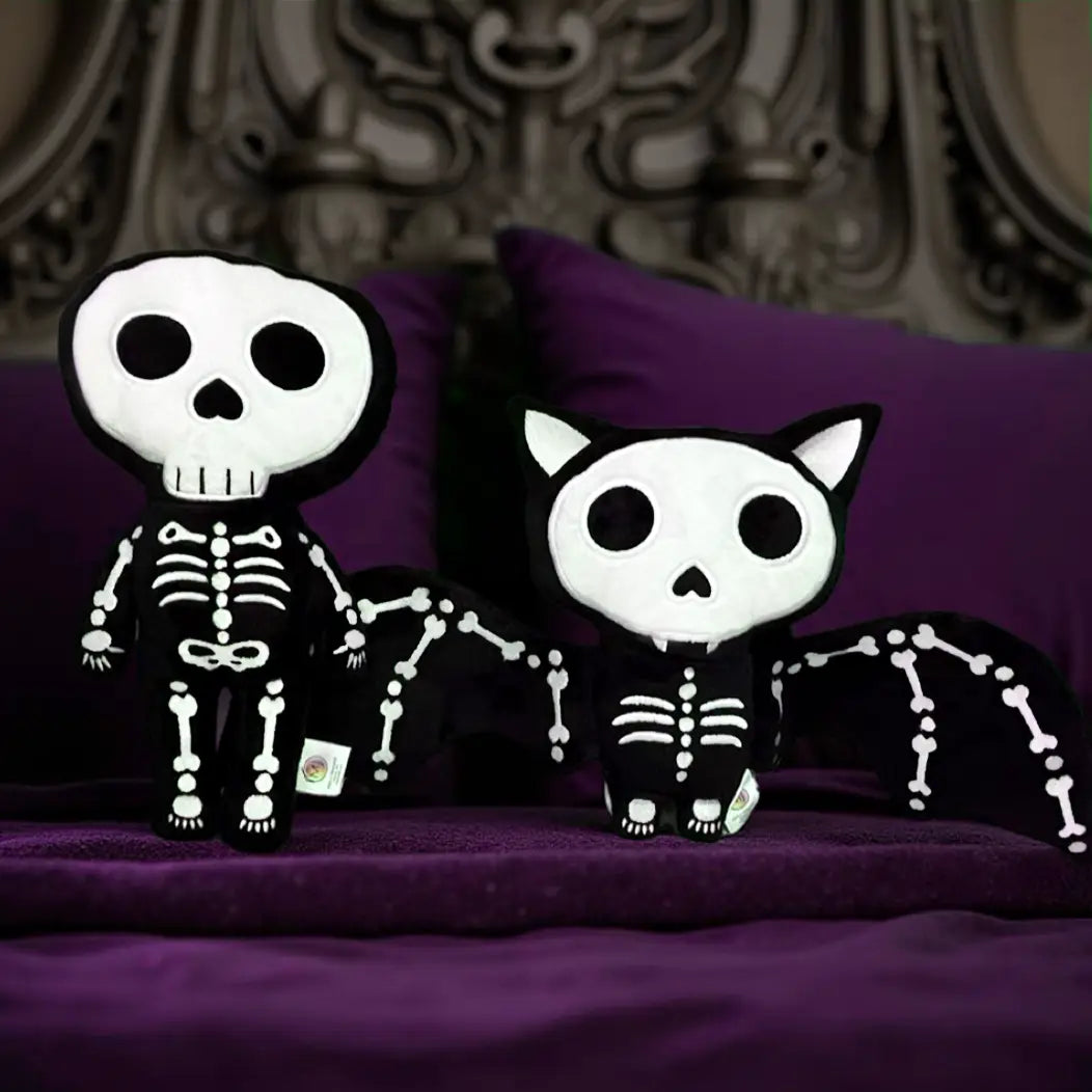 9" Halloween Stuffed Plush - Bat Skeleton Plush