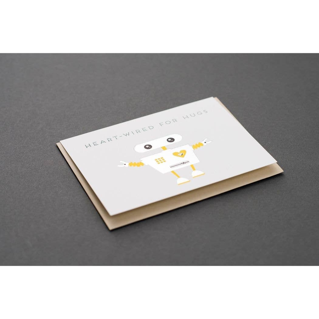 Robot Hug Modern Card