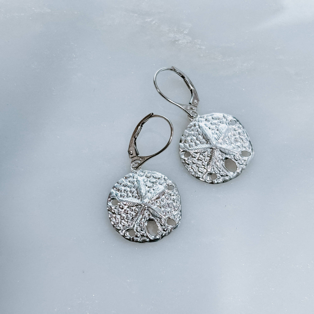 Beachcomers Sand Dollar Earrings: 14k Gold Fill