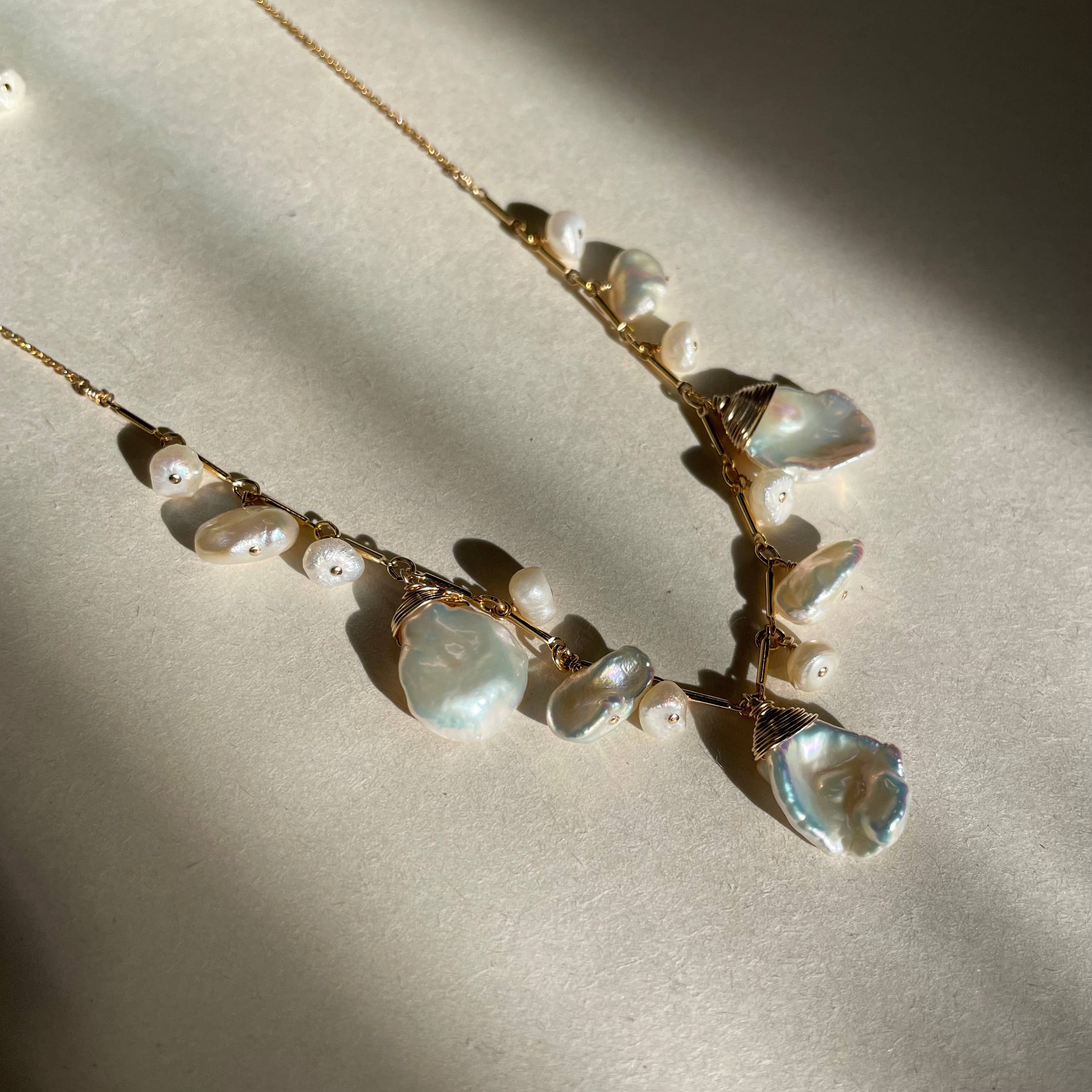 Pearl Cluster Necklace