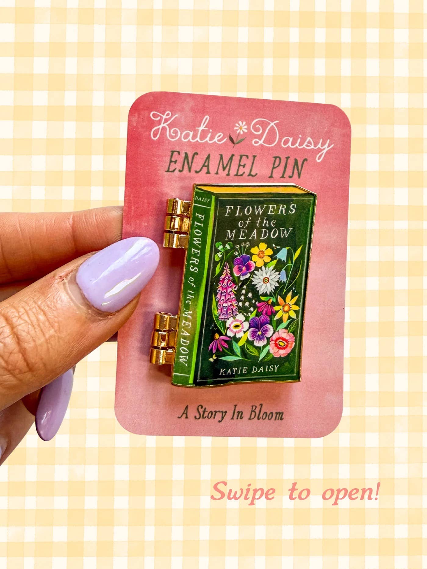 Interactive Flower Book Pin