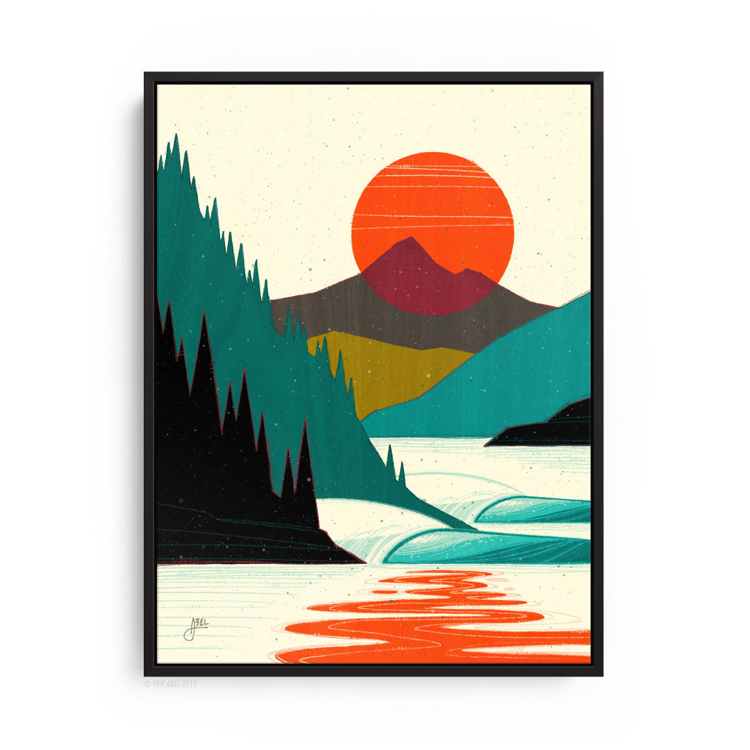 Northern Sol -Chroma Block Matte Black Frame (9"x12")