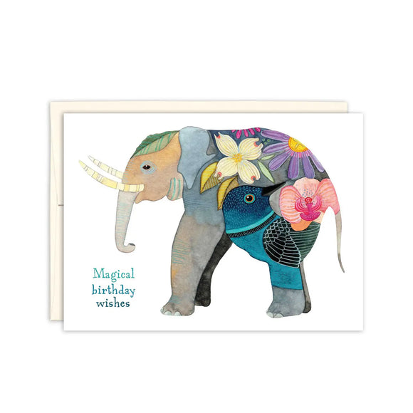 Magical Elephant Birthday Wishes Card